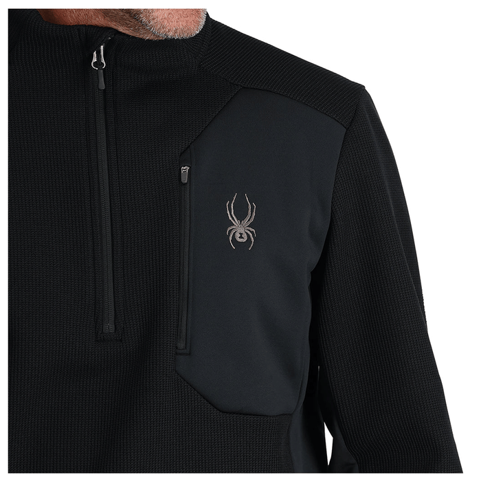Spyder Men's Bandit 1/2 Zip Sweater 2026 Black - Comor - Go Play Outside