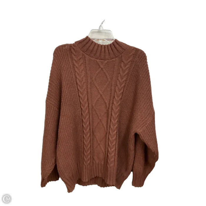 Sweater By Clothes Mentor In Brown, Size: Xl