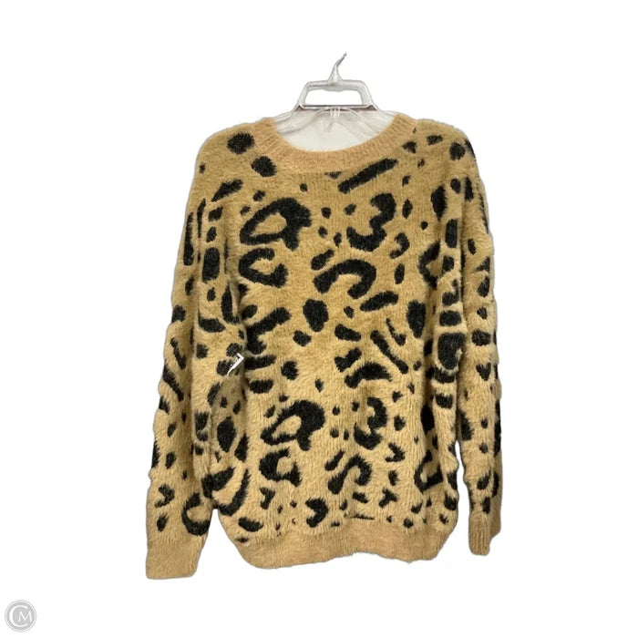 Sweater By Clothes Mentor In Leopard Print, Size: Xl