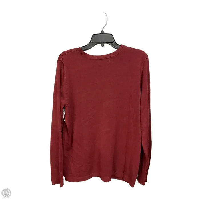 Sweater By Croft And Barrow In Maroon, Size: Xl