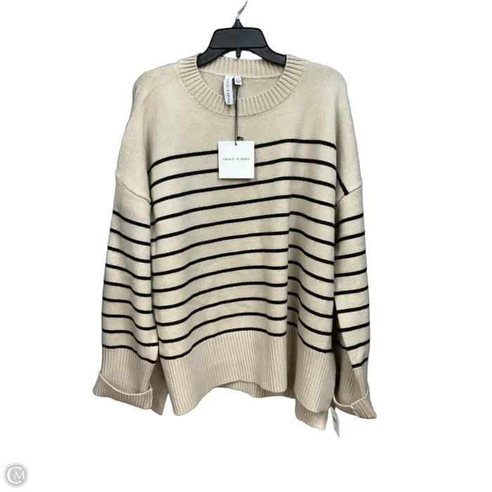 Sweater By Grace + Karma In Striped Pattern, Size: 2x