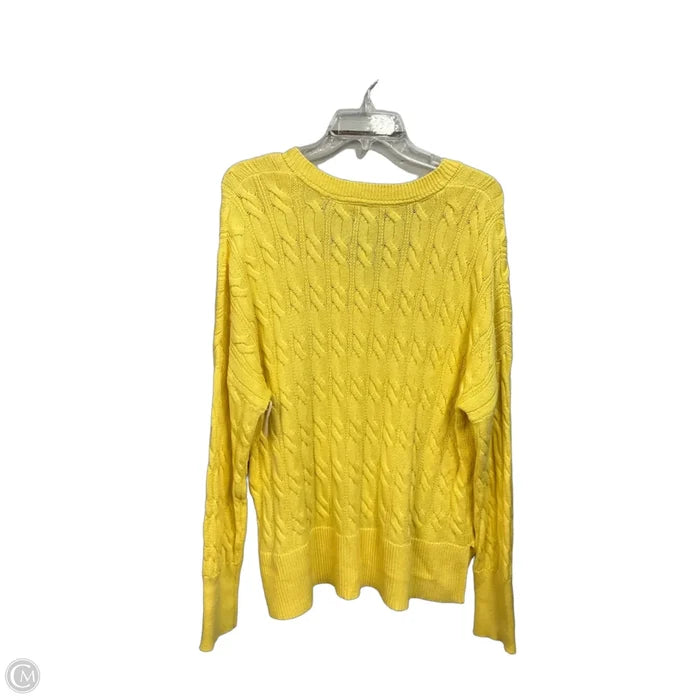 Sweater By Jones And Co In Yellow, Size: Xl