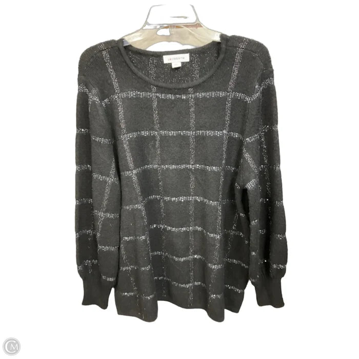Sweater By Liz Claiborne In Black, Size: Xlp