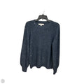 Sweater By Loft In Blue & Silver, Size: M