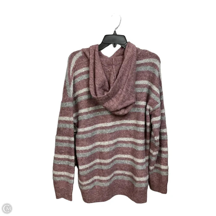 Sweater By Nine West Apparel In Grey & Red, Size: Xl