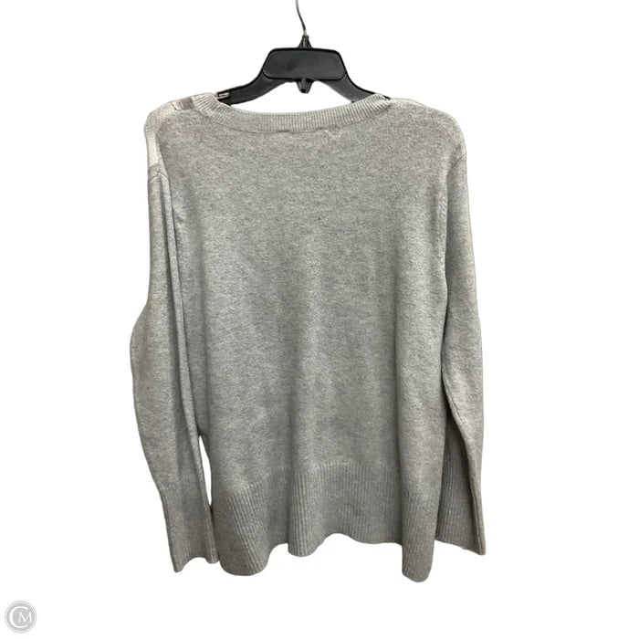 Sweater By Simply Vera In Grey & White, Size: L