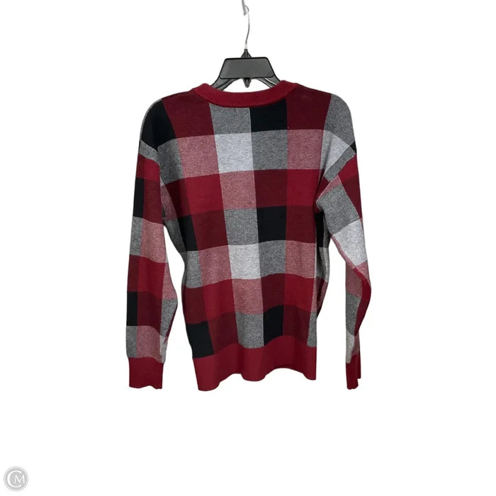 Sweater By Tahari In Plaid Pattern, Size: L