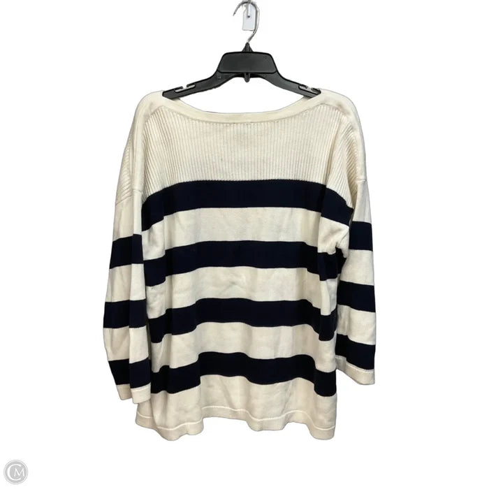 Sweater By Talbots In Striped Pattern, Size: 3x