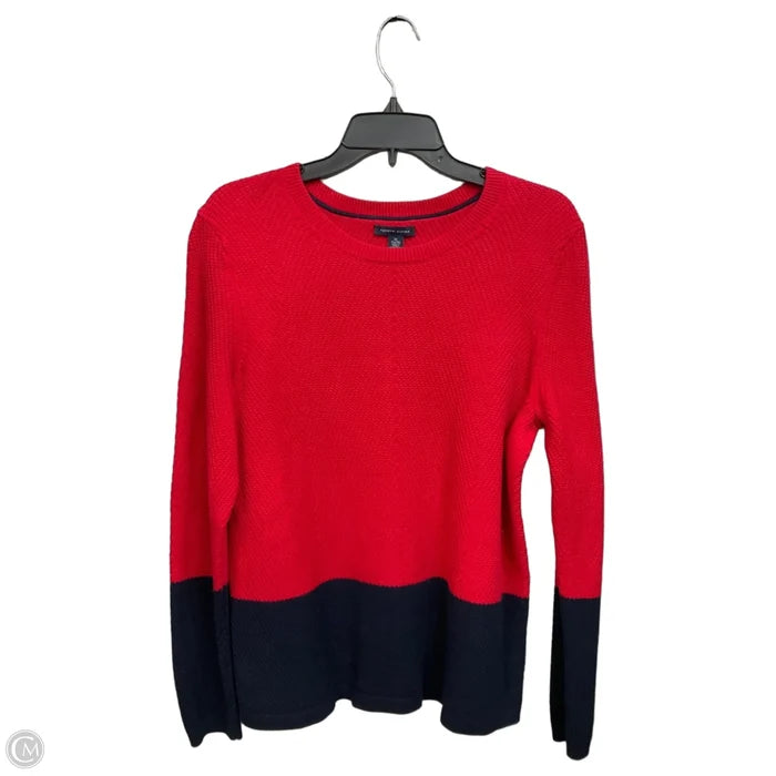Sweater By Tommy Hilfiger In Blue & Red, Size: Xl