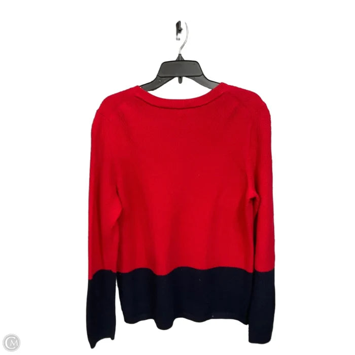 Sweater By Tommy Hilfiger In Blue & Red, Size: Xl
