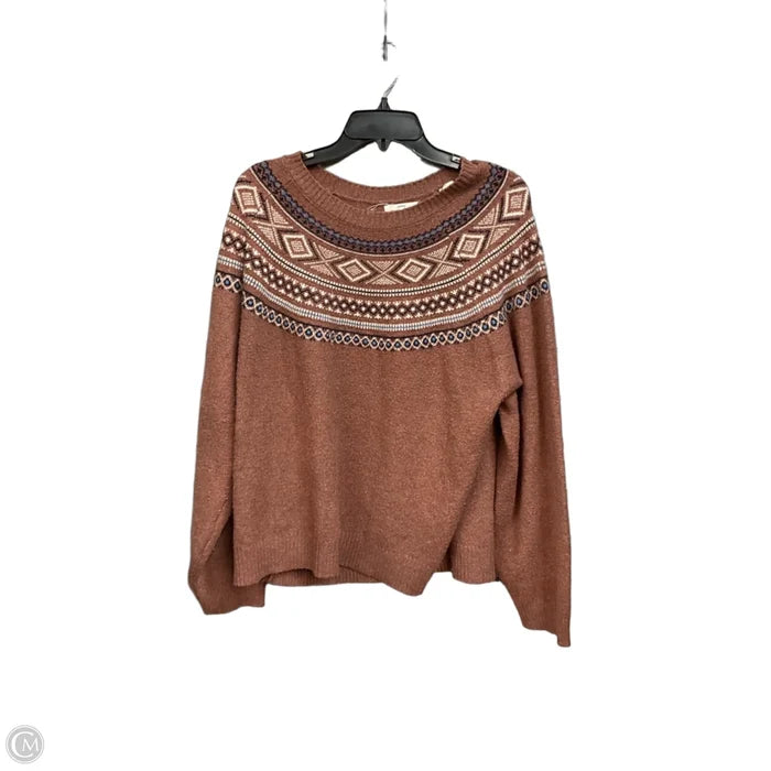 Sweater By Weatherproof In Mauve, Size: Xxl