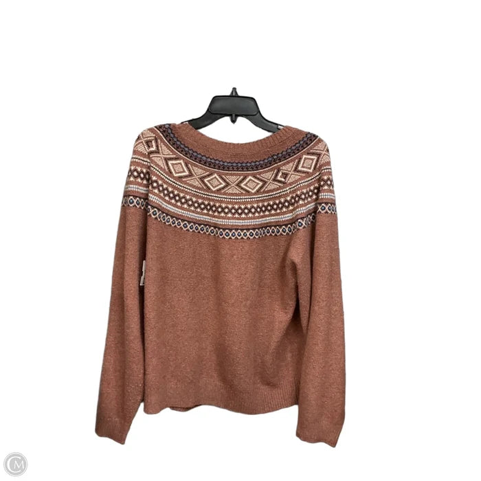 Sweater By Weatherproof In Mauve, Size: Xxl