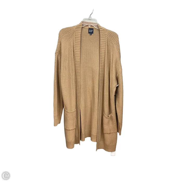 Sweater Cardigan By Gap In Tan, Size: Xl