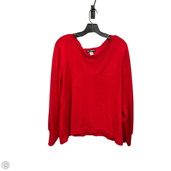 Sweater Designer By Karl Lagerfeld In Red, Size: Xl