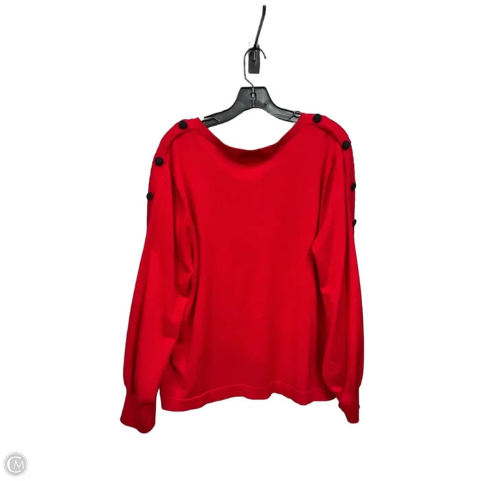 Sweater Designer By Karl Lagerfeld In Red, Size: Xl