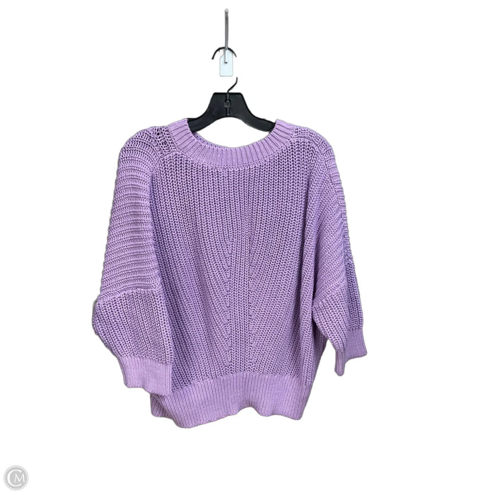 Sweater Short Sleeve By Banana Republic In Purple, Size: Xl