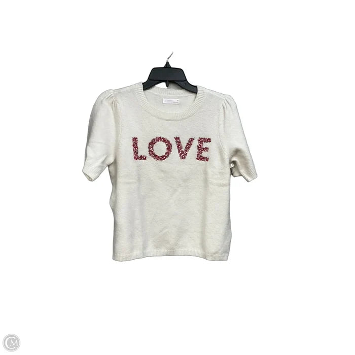 Sweater Short Sleeve By Lc Lauren Conrad In Cream, Size: Sp
