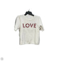 Sweater Short Sleeve By Lc Lauren Conrad In Cream, Size: Sp
