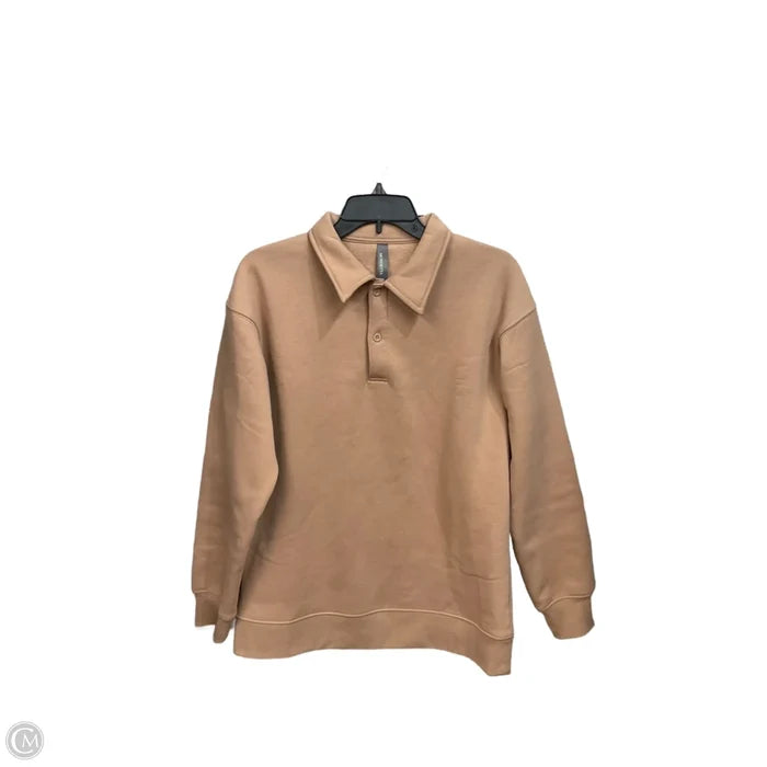 Sweatshirt Collar By Mondetta In Tan, Size: S