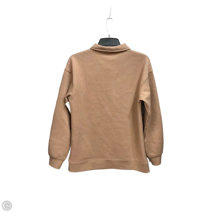 Sweatshirt Collar By Mondetta In Tan, Size: S
