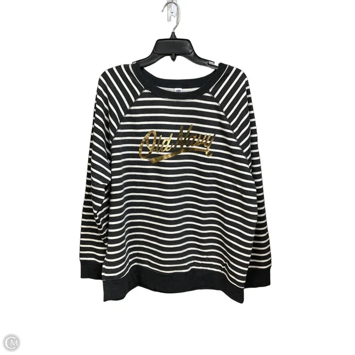 Sweatshirt Collar By Old Navy In Striped Pattern, Size: Xl