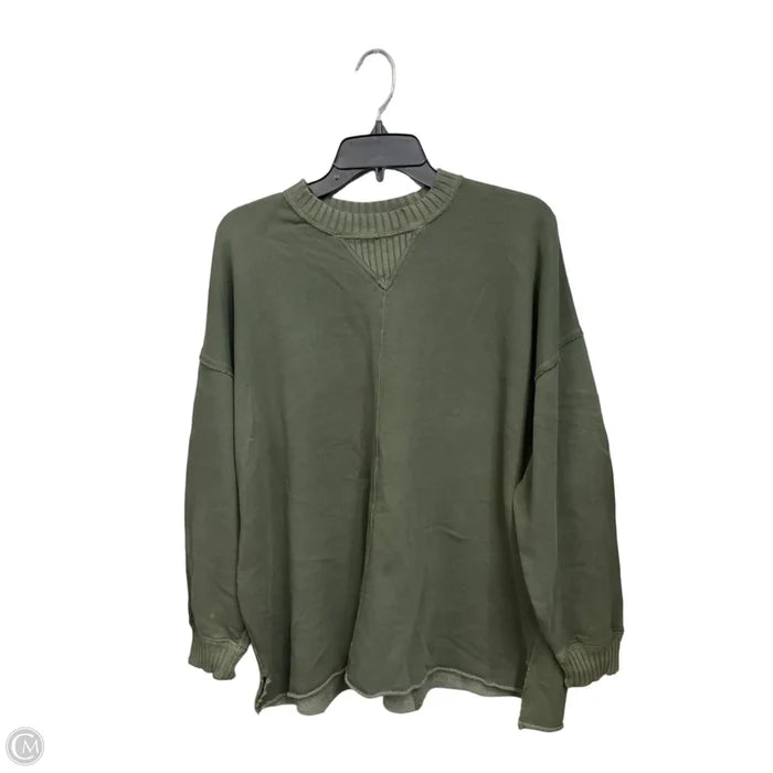 Sweatshirt Crewneck By Aerie In Green, Size: Xs