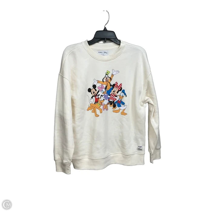Sweatshirt Crewneck By Old Navy In Cream, Size: Xl