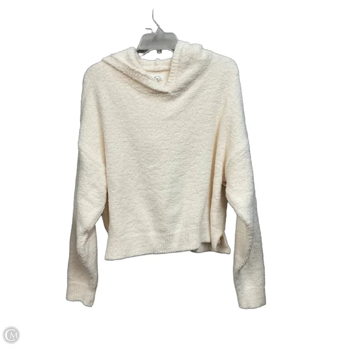 Sweatshirt Hoodie By Aerie In White, Size: M