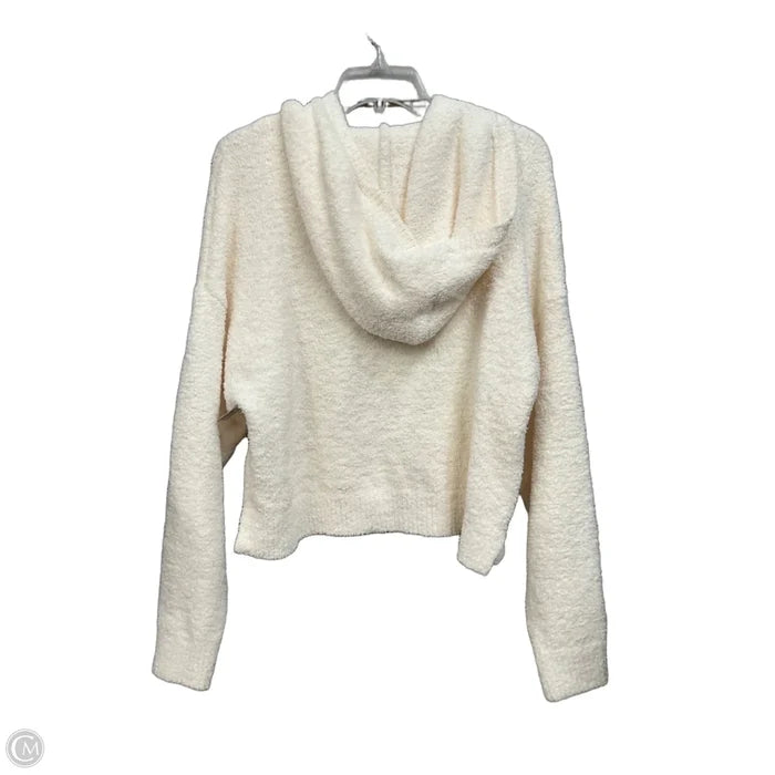 Sweatshirt Hoodie By Aerie In White, Size: M