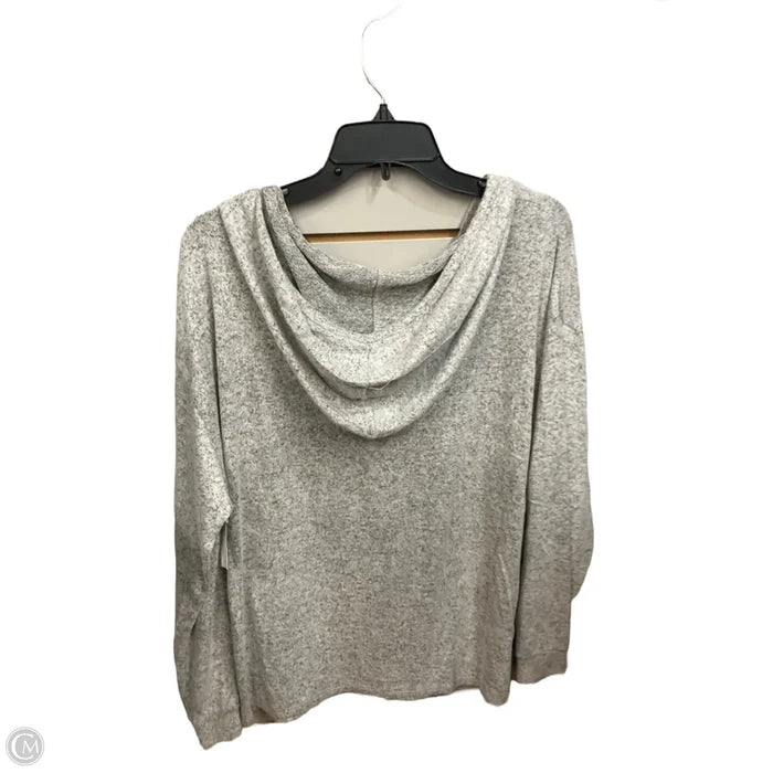 Sweatshirt Hoodie By Ashley Stewart In Grey, Size: 2x