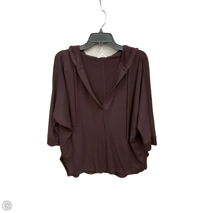 Top 3/4 Sleeve Basic By Loft In Maroon, Size: Xs
