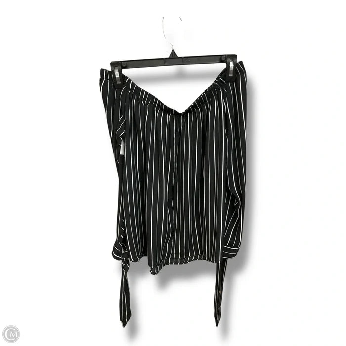Top 3/4 Sleeve By Active Usa In Striped Pattern, Size: M