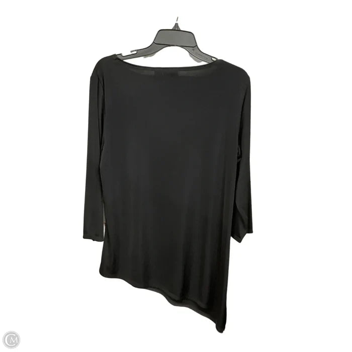 Top 3/4 Sleeve By Additions By Chicos In Black, Size: L