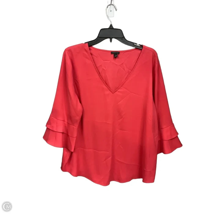 Top 3/4 Sleeve By Ann Taylor In Pink, Size: L