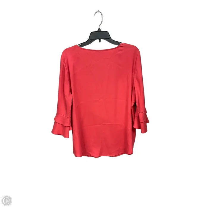 Top 3/4 Sleeve By Ann Taylor In Pink, Size: L