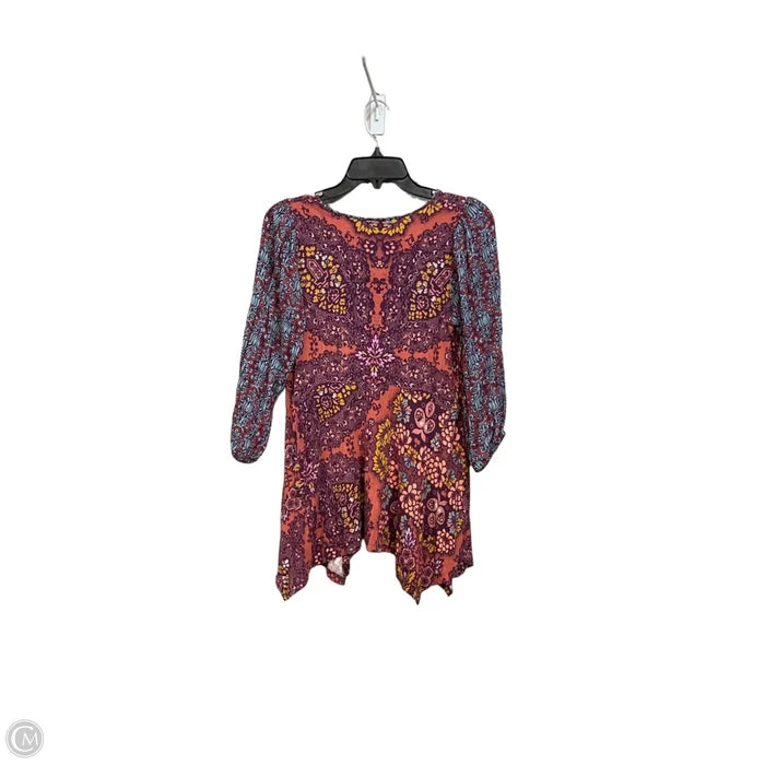 Top 3/4 Sleeve By Anthropologie In Purple, Size: Xs