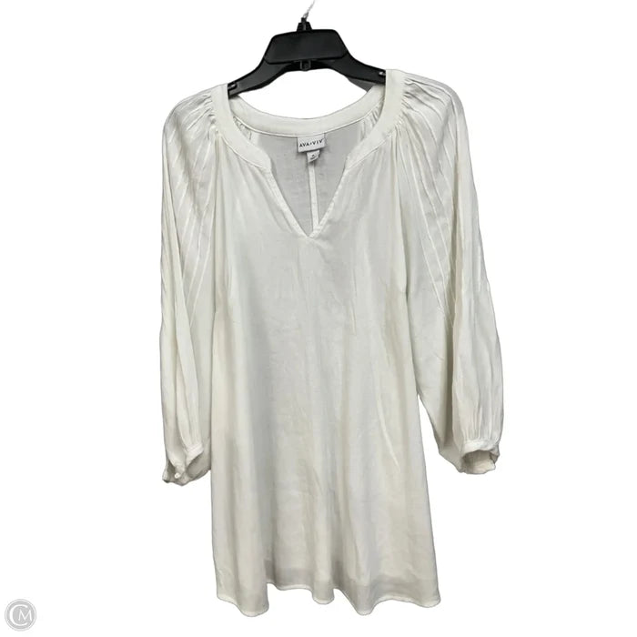 Top 3/4 Sleeve By Ava & Viv In White, Size: 1x
