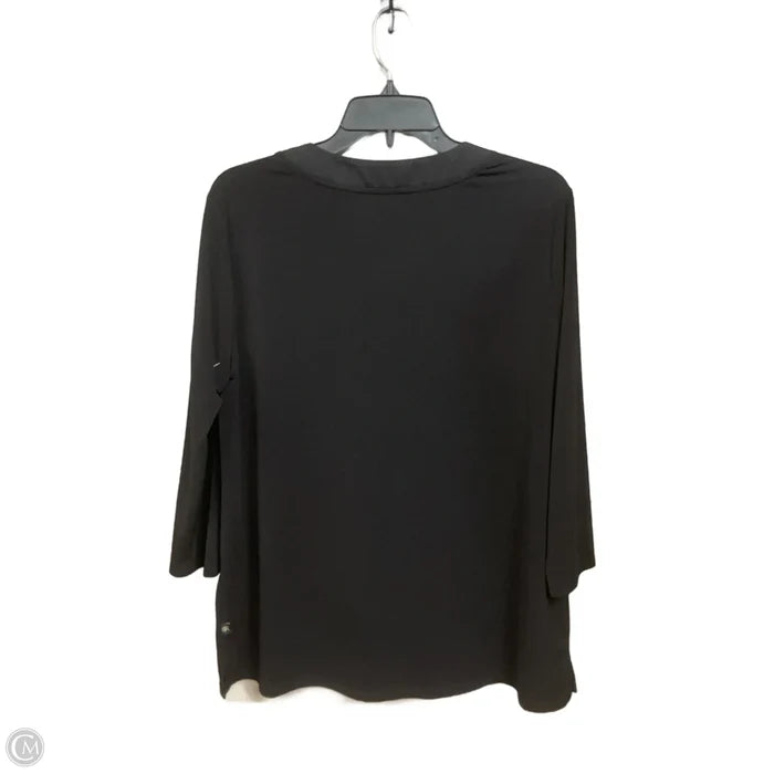 Top 3/4 Sleeve By Banana Republic In Black, Size: L
