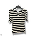 Top 3/4 Sleeve By Carmen By Carmen Marc Valvo In Black & White, Size: Xs