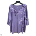 Top 3/4 Sleeve By Catherines In Floral Print, Size: 2x
