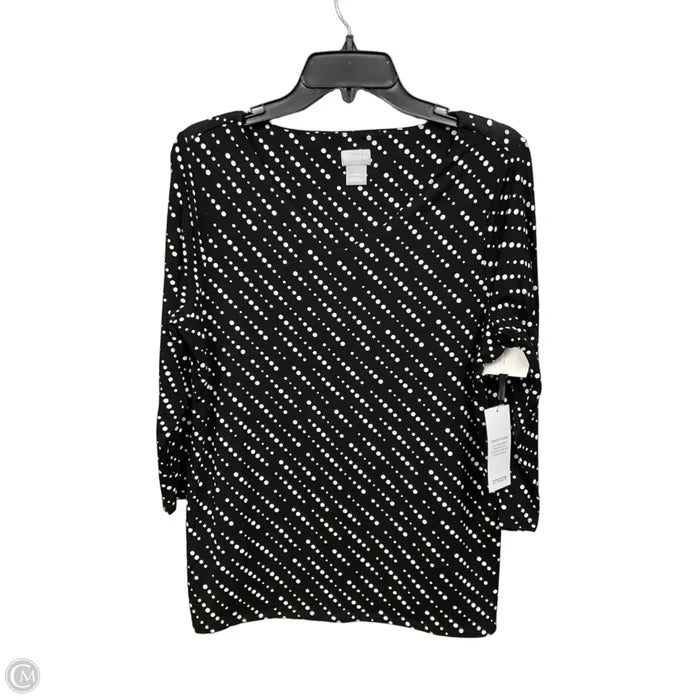 Top 3/4 Sleeve By Chicos In Polkadot Pattern, Size: M