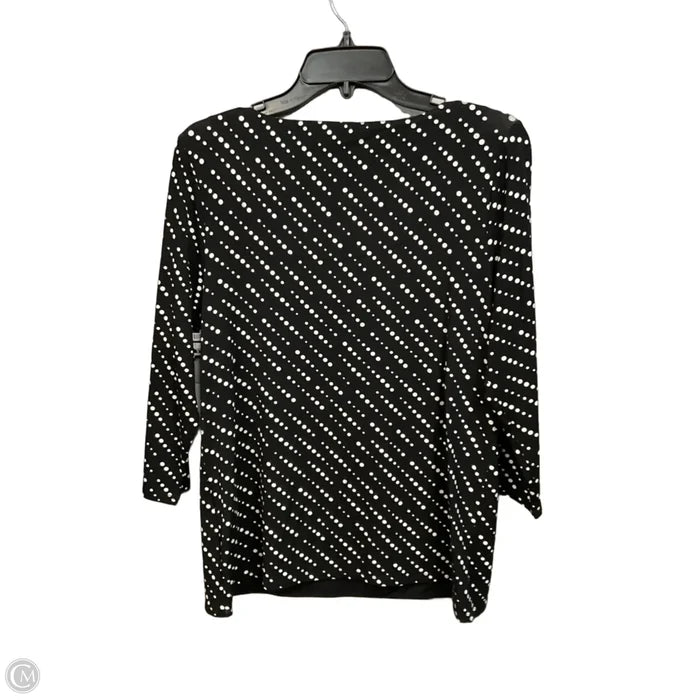 Top 3/4 Sleeve By Chicos In Polkadot Pattern, Size: M