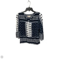 Top 3/4 Sleeve By Loft In Blue & White, Size: Mp