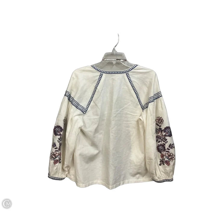 Top 3/4 Sleeve By Loft In White, Size: S
