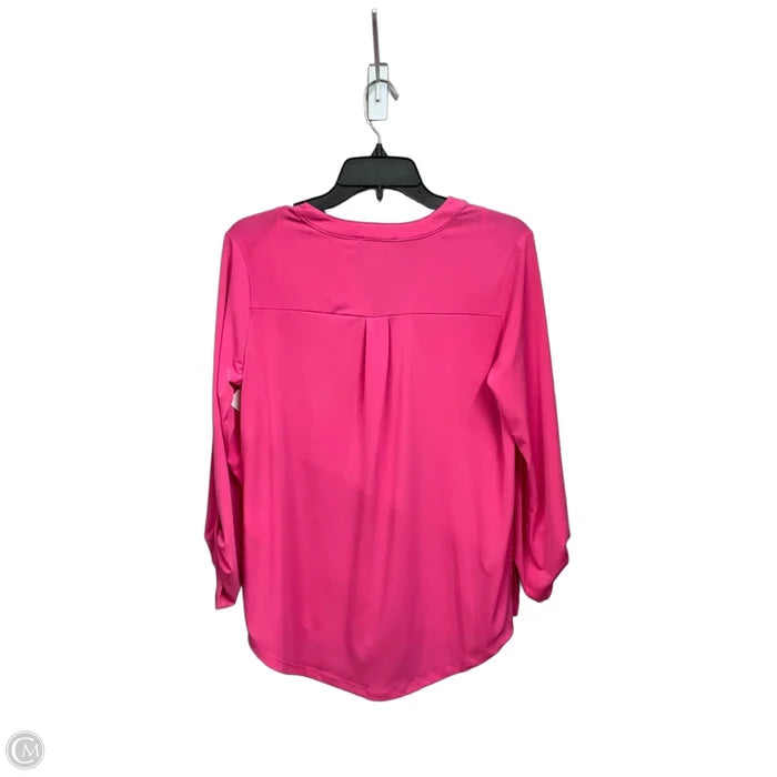 Top 3/4 Sleeve By Michael By Michael Kors In Pink, Size: M