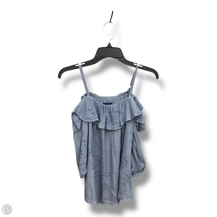 Top 3/4 Sleeve By Simply Styled In Blue, Size: S
