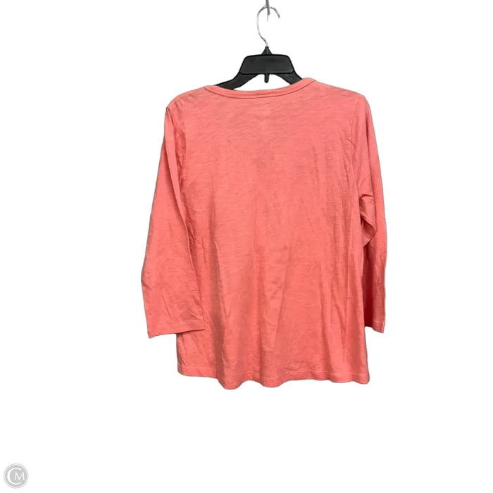 Top 3/4 Sleeve By St Johns Bay In Coral, Size: Lp
