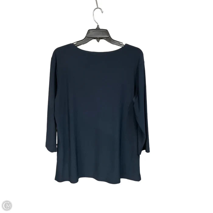 Top 3/4 Sleeve By Sympli In Navy, Size: Xl