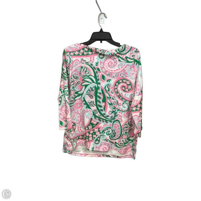Top 3/4 Sleeve By Talbots In Animal Print, Size: 1x