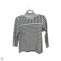 Top 3/4 Sleeve By Talbots In Striped Pattern, Size: M